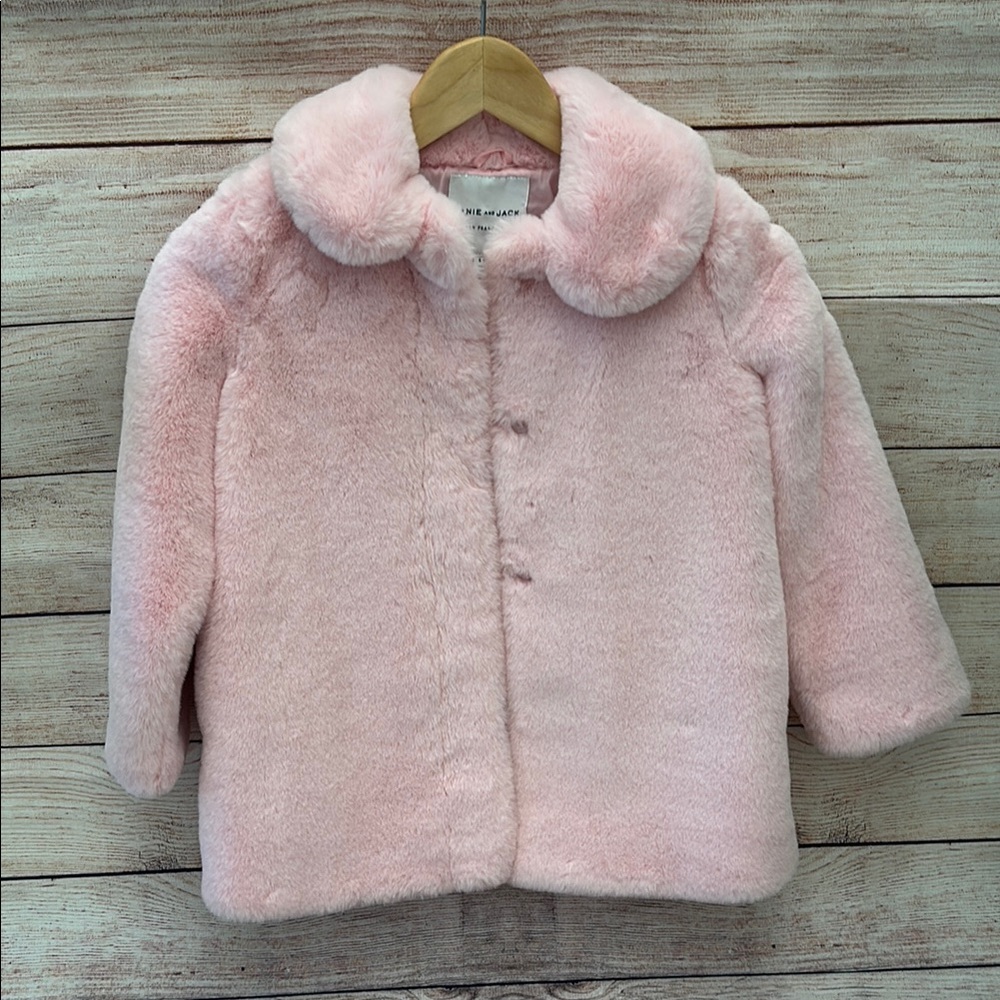 Janie and Jack Pink Faux Fur Jacket